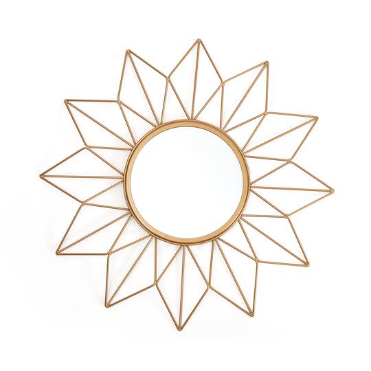 Habitat Decor 24" Narci Gold Floral Wall Mirror